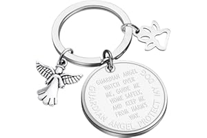 MYOSPARK Guardian Angel Protect My Dog Pet Protection Stainless Steel Pendant Collar Charm