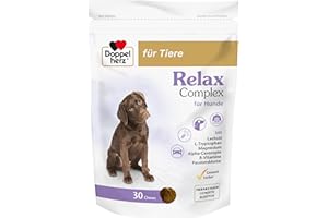 Doppelherz Relax Complex für Hunde - Mit Alpha-Casozepin, L-Tryptophan und Passionsblume - Unterstützung für das mentale Wohlbefinden - 30 Chews