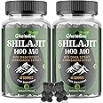 Shilajit Gummies 1400mg Per Serving, Pure Himalayan Shilajit with Chaga and Ashwagandha, 85+ Trace Minerals, Rich in Fulvic Acid, for Energy & Immune, Sugar-Free, Vegan (60 Count (Pack of 2))