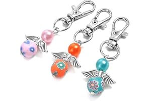 Oumezon 40 Set Hochzeit Taufe Anhänger Weihnachten Kommunion Konfirmation Geschenk für Gäste Anhänger Perlenengel Schutzengel Geburtstag Weihnacht Taufe Kommunion Geschenk Gastgeschenk Handmade …