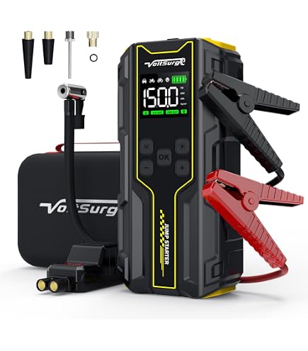 TREKURE Avviatore Emergenza per Auto con Compressore 150PSI, 3000A Starter Batteria Auto 12V per
