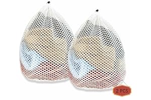 DMJIA 2 Piezas Bolsas para Lavadora 30 x 40 cm, Con cordón y cierre de bloqueo, Evita que la Ropa se Deforme y se Arrugue, para lavar Ropa Interior