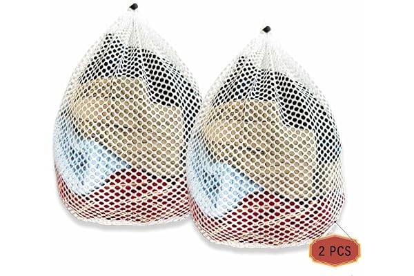 Nättvättpåsar 30 x 40 cm, 2 st tvättpåsar i nät, för tvättmaskin, delikat, behå, strumpor, babykläder, hållbar tvättmaskinväska, återanvändbar delikat tvättpåse med dragsko