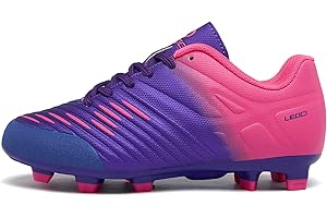 LEOCI Fußballschuhe for Jungen Mädchen Kinder Little Kids Firm Ground Sportliche Football Boots