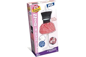 Small World Toys - Mia Designer Dress-A-Doll - Sewing Kits for Children - Includes 22cm Mannequin, Fabric & More - Fashion Designer Kits for Girls - Arts and Crafts for Kids - Girls Toy Age 8+ (Mia)