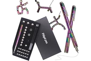 Wolancy Magnetic Pen, Multifunktionaler verformbarer Schreibstift aus Metall, Magnetischer Eingabestift Bedienbarer Bildschirm, Dekompressionsspielzeug Geschenk für Kinder und Erwachsene