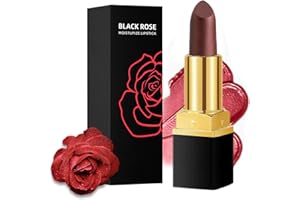 CHANEEHANN Lippenstift, Temperatur Lippenstift, Farbwechsel Lippenbalsam, 24 Stunden Halt Langlebig Wasserdicht, Langlebig Nahrhafte Feuchtigkeitscreme Lippenbalsam Temperatur Farbwechsel(Black Rose)
