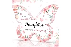 CheriGift Daughter Gifts, Daughter Gifts from Mum, Daughter Christmas Birthday Gifts for Daughter - BAcrylic Butterfly-shaped Keepsake - Teenage Girls Gifts, for Girls