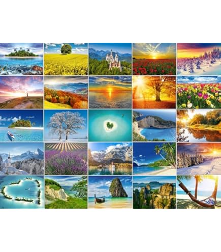 30 Cartoline Artistiche Retrò Con Paesaggi Di Viaggio - America, 14x10cm, Per Collezione O Invio - Foto 13