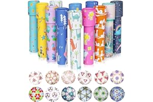 ARTGHJL Pack of 12 Classic Kaleidoscopes, Kaleidoscope Children, Vintage Retro Kaleidoscopes Educational Toy for Children's Birthday, New Year, Christmas, Storage Filler, School, Classroom, Random