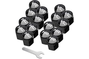 FITBITOP 16 Stück Ventilkappen mit Beschriftung, Ventilkappen Auto, Ventilkappen Fahrrad, Ventildeckel mit Kennzeichnung, Geeignet für Wohnmobil, LKW, Anhänger und Motorradreifen