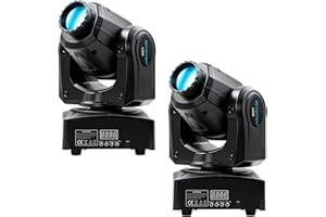 BETOPPER DJ Moving Head Lights Strobe Spot LED Stage Light 8 GOBO 8 Colors 9/11 Channel Lighting DMX-512 Sound Activated for Party,Dance,Church Event,Mobile DJ,Bars,Gigs,Disco etc.(2 Packs)