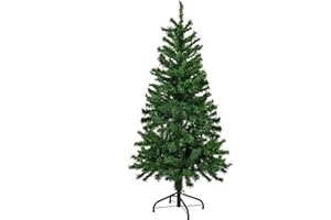 ‎GIGALUMI GIGALUMI Rozkładana sztuczna choinka, realistyczna zielona choinka, 300 końcówek PCW, z metalowym stojakiem, do wewnątrz i na zewnątrz, dekoracja świąteczna sosna