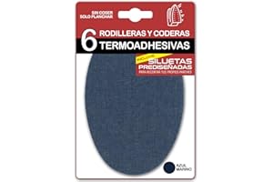 NOU PRIME 6 Rodilleras Color Azul Marino. Parches Ropa Termoadhesivos Niños Parches Para Ropa Termoadhesivos Parche Termoadhesivo Parche Ropa Termoadhesivo Rodilleras Pantalones Niños Rodilleras Niño y Adulto