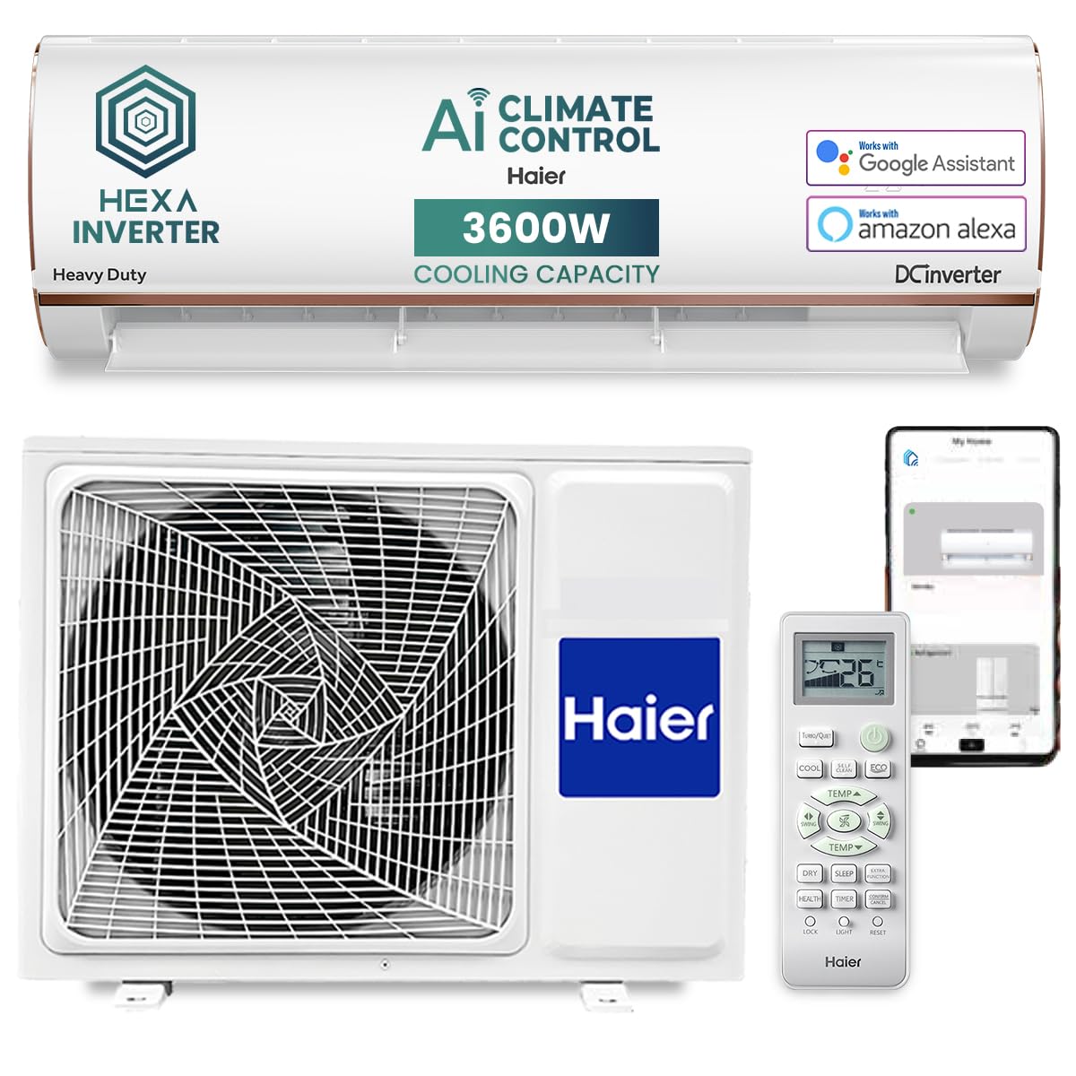 Haier 1 Ton 5 Star AI Climate Control Smart Split AC Review and Features