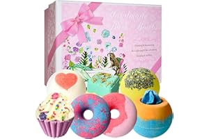 STNTUS INNOVATIONS 7 Natural Bath Bombs for Women, Spa Bubble Fizzies, Luxurious Gift for Girls Kids, Beauty Set for Her on Christmas Valentines Birthday Mothers Day Anniversary