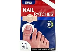 BAHME Nagelplåsterset (21 styck), reparation och vård för tjocka, sprickiga och missfärgade naglar