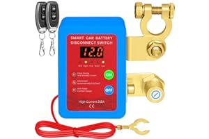 Mtchavno Stacca Batteria 12V per Auto, 240A Sezionatore Auto Remoto Senza Fili con Telecomando, Staccabatteria Automatico Antifurto Auto con LED Volt Display per Auto RV ATV Camion Barca Trattore