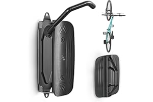 monTEK Swivel Bike Wall Mount, Space Saving Sturdy Vertical Bike Rack for Garage, Holds Up to 66 lbs - Black