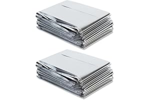 FLYLIN Mylar - 2 pellicole riflettenti per piante, 2 x 150 cm, color argento, per la crescita di piante/campeggio, semplice tenda/maratona, sopravvivenza