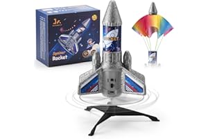 SainSmart Jr. Spielzeug für Kinder mit Fallschirm LED-Licht Motorisierte Rocket Outdoor Spielzeug Draußen Geschenke für Kinder 6 7 8 9 Jahren