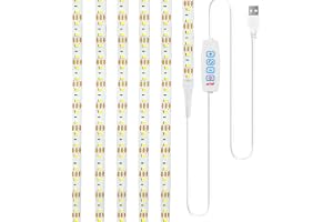 Bpzmm 2 meter justerbar LED-slinga, 3-färgad ljusremsa lämplig för sminkspeglar, trädgårdar och trappdekoration
