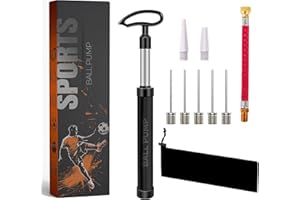 Active 100 Ballpumpe mit Nadel - Ballpumpe fußball mit Düse und Verlängerungsschlauch, ergonomisches Design, Rohr aus Aluminiumlegierung, luftpumpe für Fußball, Basketball, Volleyball, Rugby