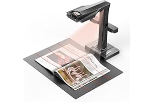 CZUR ET18 Pro Scanner per Libri Professionali, 18MP HD Telecamera Scanner per Documento con OCR, Converte i Documenti in PDF, Word, Tiff, Excel, compatibile con Windows macOS