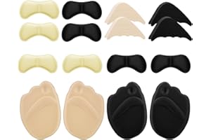 Sibba 8 Paia Di Cuscinetti Per Tacchi Alti Unisex Scarpe Con Inserti Regolabili per Dita Dei Piedi Solette Anteriori Inserti Tallone Prevenire Scarpe Troppo Grandi E Alleviare Il