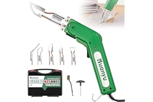 Huanyu LH8 - Cortador eléctrico de calor para cortar cuchillos (600 ° C, para esponja, tela de pared, cuerda de tela, espuma (220 V, 100 W+4 cuchillas)