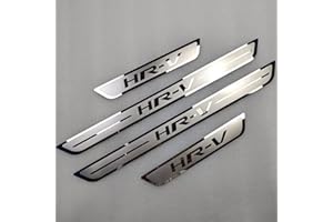 AFSNT 4 Pezzi Battitacco Auto per Honda HR-V III 2024 2023 2022 2021, Protezione Portiere Auto in Acciaio Inox Protezione Antigraffio per Pedale Accessori Auto