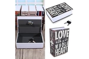 HZTYYIER Dizionario Secret Cash Safe Box Bibbia Safe Storage Box con Chiave di Sicurezza Diversion Book Hidden Safe(LOVE type) Diversion Book Safe Other Living Appliances