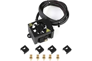 KOYOFEI Creality Ender 3 Kit Hotend, Estrusore Hotend Kit per stampante 3D, Set Completo di Ricambio con Ugello, Doppia Ventola e Alloggiamento in Metallo, per Ender 3/Ender 3 Pro
