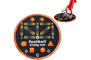 Fotbollsträningsmatta, träningsmatta för fotboll, 80 x 80 cm, halkfri, rullbar och lätt att rengöra, sportpresent