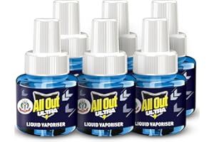 All Out Ultra Liquid Vaporizer, 6 Refills (45ml each) | Kills Dengue, Malaria & Chikungunya Spreading Mosquitoes| India's Onl