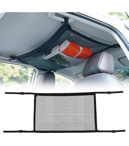 Red Organizadora Para Techo De Coche - Malla Doble Capa 90x65 Cm Para SUV Y Furgonetas