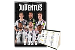 EURO PUBLISHING: Calendario Verticale Juventus 2026+ Calendario da scrivania 2026 13 mesi - Prodotto Ufficiale