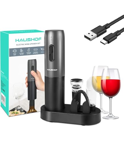 YYDSBAYS Elektrische kurk, automatische flesopener, professionele wijnflesopener, voor wijnliefhebbers, luxe cadeau (roségoud, spel, geschenkdoos, oplaadbaar, one-touch