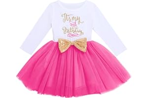 FYMNSI Vestido de algodón de manga larga para niña, vestido de fiesta de princesa, vestido de fiesta para sesión de fotos