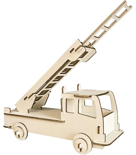 Puzzle en Bois Camion de Pompier | Jouets de Bois Puzzle en Bois Camion de Pompier | Jouets de Bois