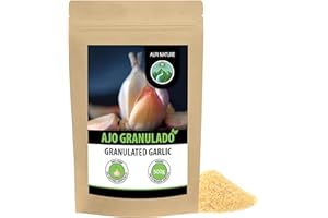 Alpi Nature Ajo Granulado 500g, Ajos Secos y Picados, Condimento de Ajo Granulado