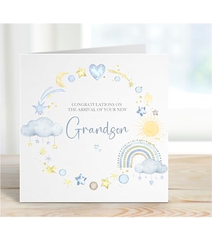 Cute New Baby Greeting Cards For Him - Special Blue Bunny Keepsake Gift For Boy - Newborn Presents For Mummy Daddy Grandparents For Birth Of Son Or - View #10