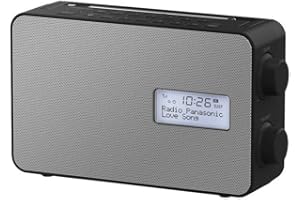Panasonic RF-D30BTEG-K Dab+ FM Radio, Bluetooth, IPX4, Temporizador De Cocina, Carga De Smartphone por USB, Carga por Batería y por Red Eléctrica, Color Negro