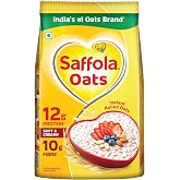 Saffola Oats, 1kg, 13g High Protein, 10g High Fibre | Instant Rolled Oats | Soft and Creamy | Helps manage weight