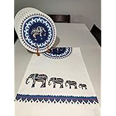 Viemso Ethnic Elephant Pattern Runner, Supla Set of 6