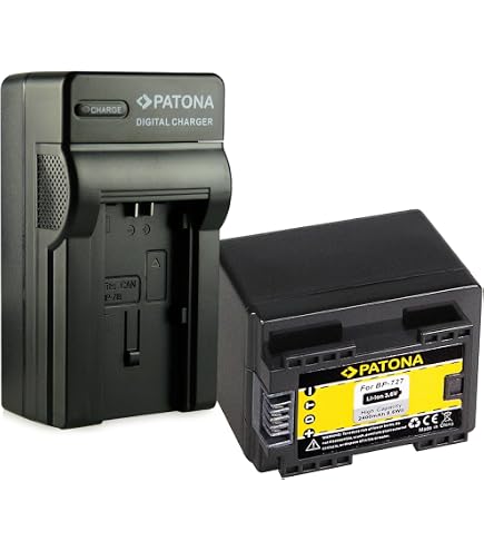 Caricabatterie Vhbw Per Canon Legria HF46, HF G10, HF-G25, HF-G30 | Stazione Di Ricarica + Adattatore Auto 12V | 8,4V 0,6A