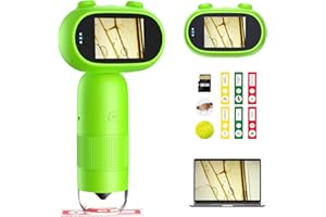 LEIPAN Digital Microscope for Kids,2.0" IPS Screen Handheld Microscope for Kids,Support Capture Photo & Video Record,Science Edu Gift for Children Birthday Ages 3-12