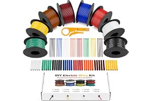 DEKIEVALE 18AWG Silikonkabelsats, 0,75 mm² Förtent Koppartråd, 8 Färger, 15 m per Rulle, Flexibel Silikonkabel med Krympslang