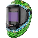 YESWELDER Large View Automatic Welding Face Shield with Side View | True Color Welder Mask, 10x8.2cm Area, 4 Sensors, Shade D