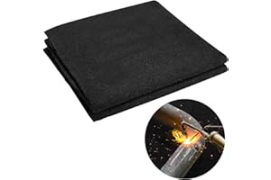 Acidea Carbon Felt Welding Blanket Fireproof, Heat Resistant Up to 2000°F, 39.4" x39.4" Heavy Duty Flame Retardant Protective Mat Insulation Pad for Soldering Welding Brazing Plumbing Supplies